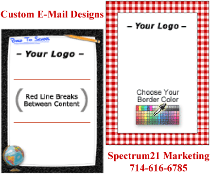 Custom Marketing e-mail design by Spectrum21 Marketing